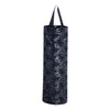Distributeur de sacs d'épicerie en tissu noir avec fermeture à cordon.
