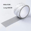 Roll of wide 5cm long 200cm window screen repair tape with crown numbered labels