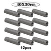 Twelve rolls of gray thickened microfiber cleaning cloths, measuring 40x30cm each.
