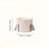 A light beige portable folding foot soak tub with a removable lid and handles.