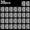A set of 30 transparent self-adhesive wall hooks for hanging frames and photos.