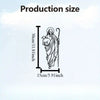 Production size diagram showing the dimensions of an elegant metal cross wall art decor.