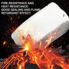 White sealant clay being used to seal a pipe or wall hole, demonstrating fire resistance and flame retardant effect.