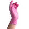 Durable Pink Nitrile Cleaning Gloves