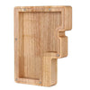 Piggy bank alphabet en bois avec fente rectangulaire et bords arrondis