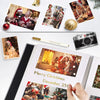 Fotoalbum mit Weihnachtserinnerungen, Familie und festliche Szenen.