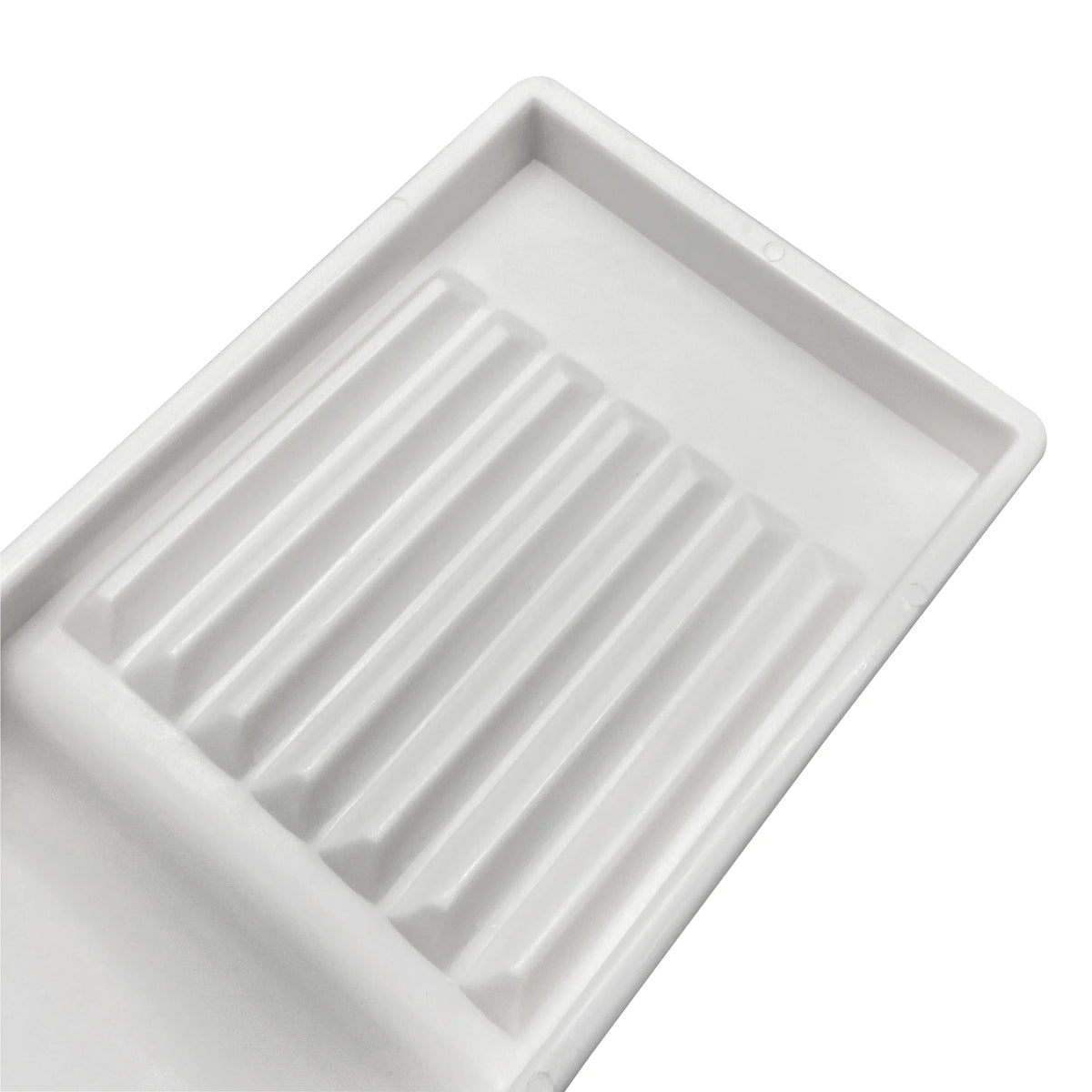 White dental autoclavable cabinet tray organizer with ribbed compartments