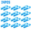 24 pieces of blue reusable silicone bag clips for sealing