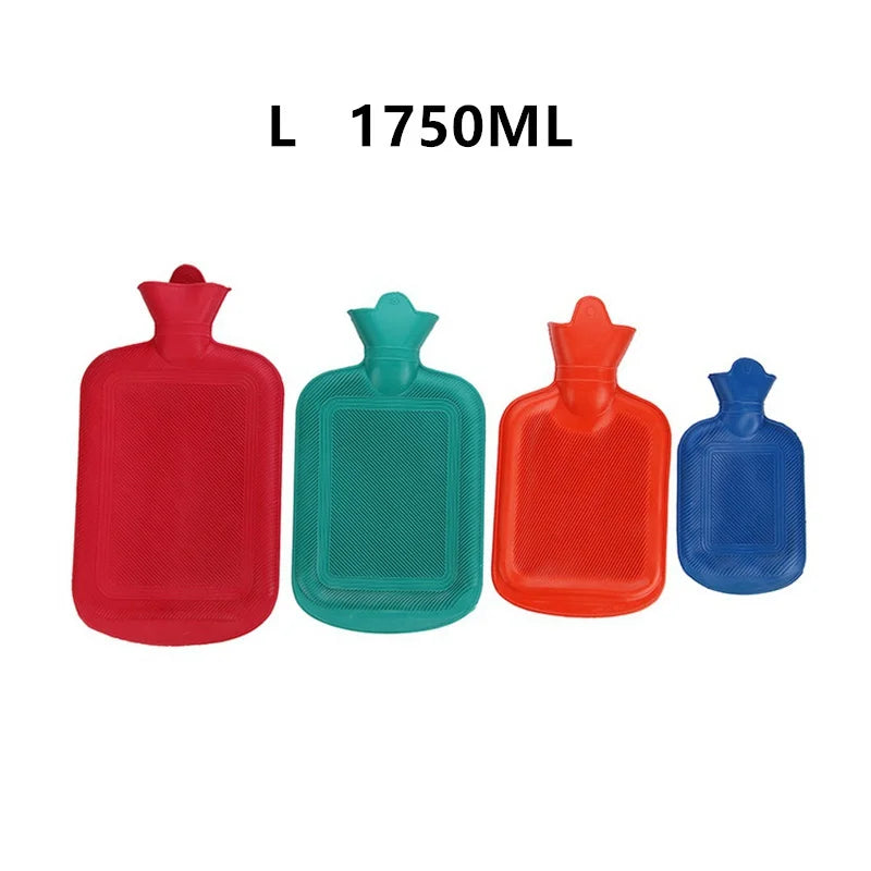 Tres bolsas térmicas para manos y pies en rojo, verde y azul.