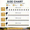 Size chart showing multiple length options for solar LED garden pathway lights