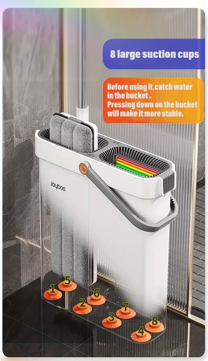 Weiβes Joybos Saugschlauchtool mit acht Saugnäpfen auf einer Glasoberfläche.