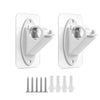 White heavy duty dual use curtain rod brackets and mounting screws