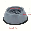 Gray anti-vibration pad with a grid design and measurements shown.