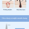 Stainless steel acne and blackhead remover kit with various precision tools for skin care