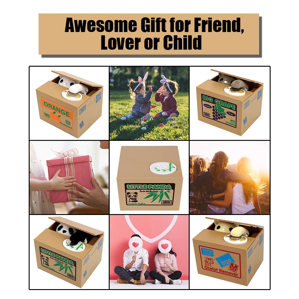 Eine Sammlung animierter Tier-Sparschweine und Geschenkboxen für Freunde, Liebhaber oder Kinder.