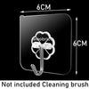 A clear silicone crevice cleaning brush is shown with dimensions marked, not including a cleaning brush.