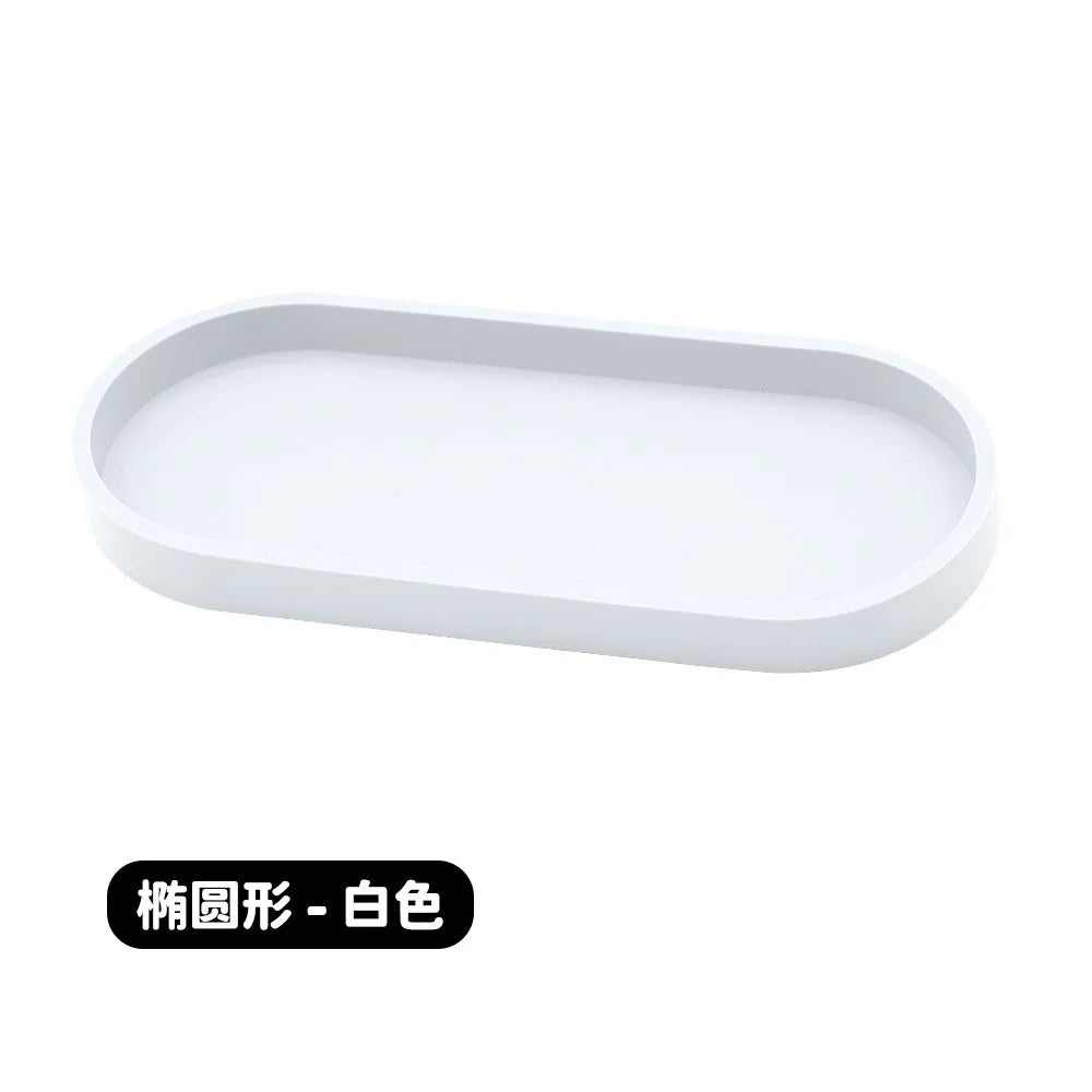 White silicone tray organizer for kitchen or bathroom