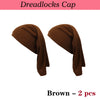Two brown dreadlocks caps shown in a product photo.