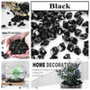 Rocas de hielo triturado de acrílico negro para decoración del hogar y rellenos DIY
