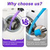 Comparison showing a stretch universal connector brush for vacuum cleaners versus a fixed size vacuum adapter.