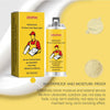 A yellow bottle of Jakehoe multifunctional tile stone crack repair agent next to its packaging and a pile of repair material.