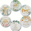 Floral Pattern Wooden Coasters