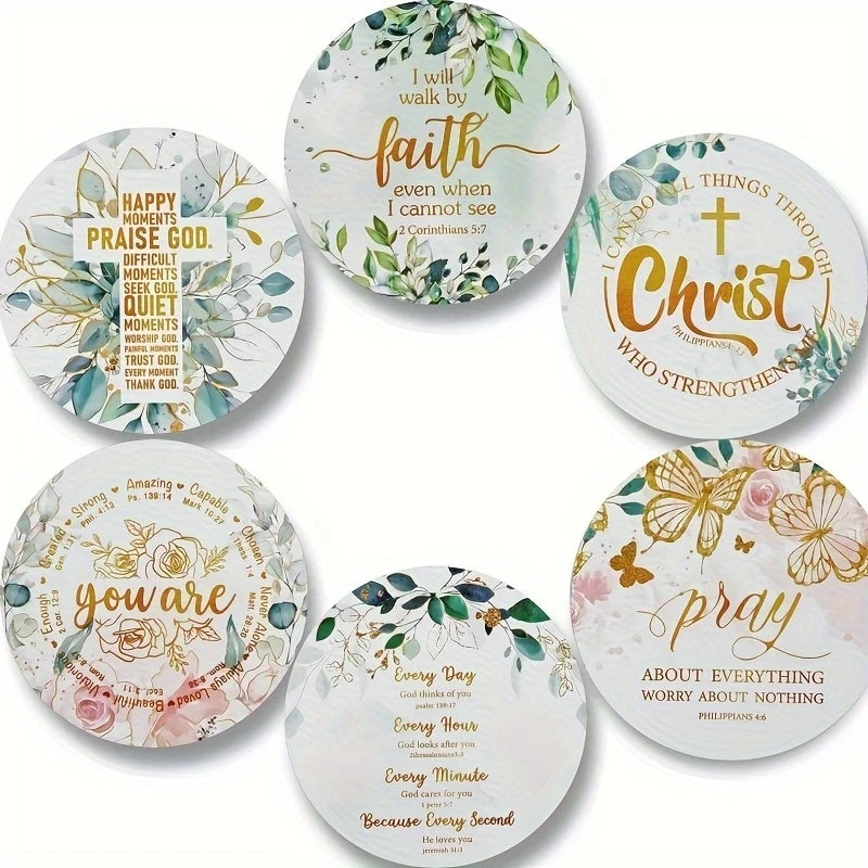 Floral Pattern Wooden Coasters