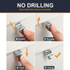 Demonstration of easy install and removal for heavy duty vinyl siding hooks showing insert, rotate, test, and hang steps.
