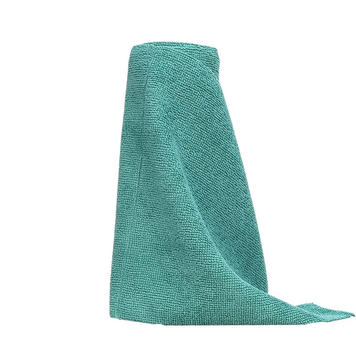 A teal reusable multi-surface cleaning wipe folded and displayed against a white background.