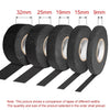 Comparison of heavy-duty electrical insulation tapes with various widths: 32mm, 25mm, 19mm, 15mm, and 9mm.