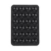 Black silicone suction cup phone stand with multiple holes for hands-free viewing