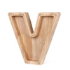 Piggy bank alphabet shaped like the letter V for savings.
