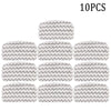 Ten replacement microfiber pads for a Shark steam mop, featuring a gray and white chevron pattern.