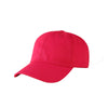A bright pink customizable cotton baseball cap shown from the side.