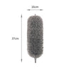 A fluffy gray microfiber duster with a 16cm length and 37cm total height.