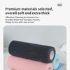 A stack of thick, tearable microfiber cleaning towels in gray and pink colors.
