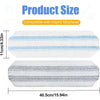 White microfiber flat mop head refill for H2pro mophead, measuring 11cm in height and 40.5cm long.