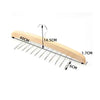 Wooden belt and tie hanger organizer with multiple prongs for hanging items