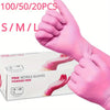 Durable Pink Nitrile Cleaning Gloves