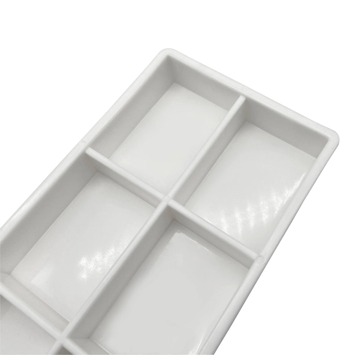 White dental autoclavable cabinet tray organizer with multiple compartments