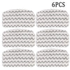 Six replacement microfiber pads for a shark steam mop, featuring a gray and white chevron pattern.