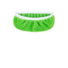 A bright green reusable microfiber mop pad with a white trim.